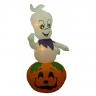 9 Foot Animated Halloween Inflatable Ghost on Pumpkin